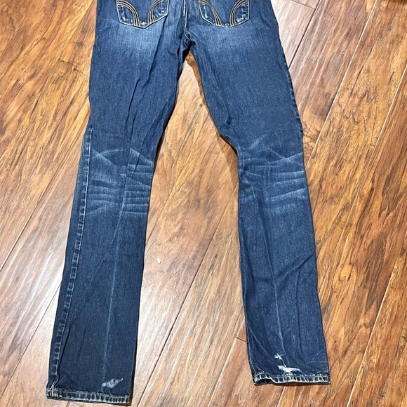 Hollister Distressed skinny Blue Jeans size 3 long - Picture 2 of 4